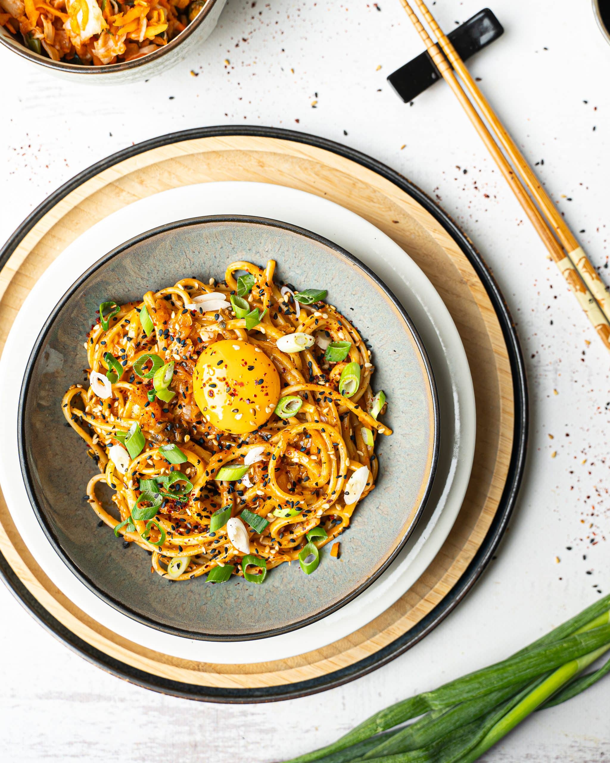 Kimchi Udon Noodles - Recepten Ninja